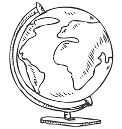 globe sketch